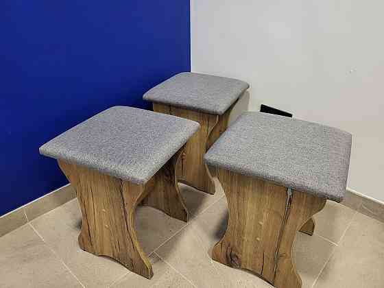 Три табуретки (комплект 3 шт) 35х35х44 см / МС - Дуб Флагшток Львов