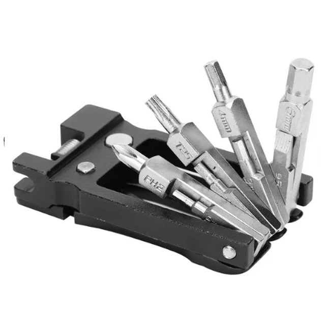 Набір інструментів мультитул велосипедний з бортовими лопатками та вичавкою ланцюга 20 в 1 Бровари - фото 7