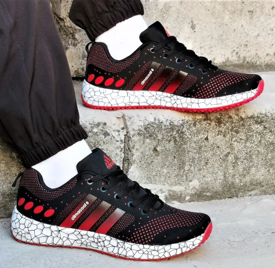 Кроссовки Adidas Climacool Чёрные Мужские Адидас Красные (размеры: 41,42,43,44,45) Днепр