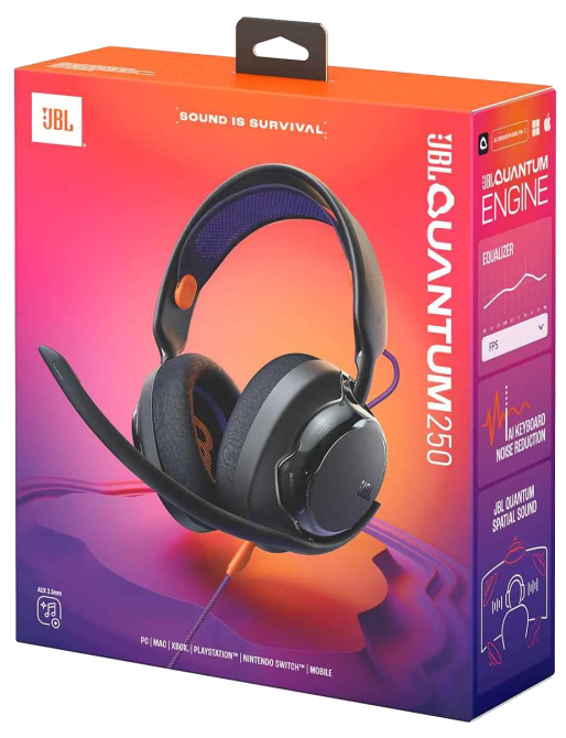 Гарнитура JBL QUANTUM 250 Black (JBLQTUM250BLK) (7163536) Киев - изображение 7