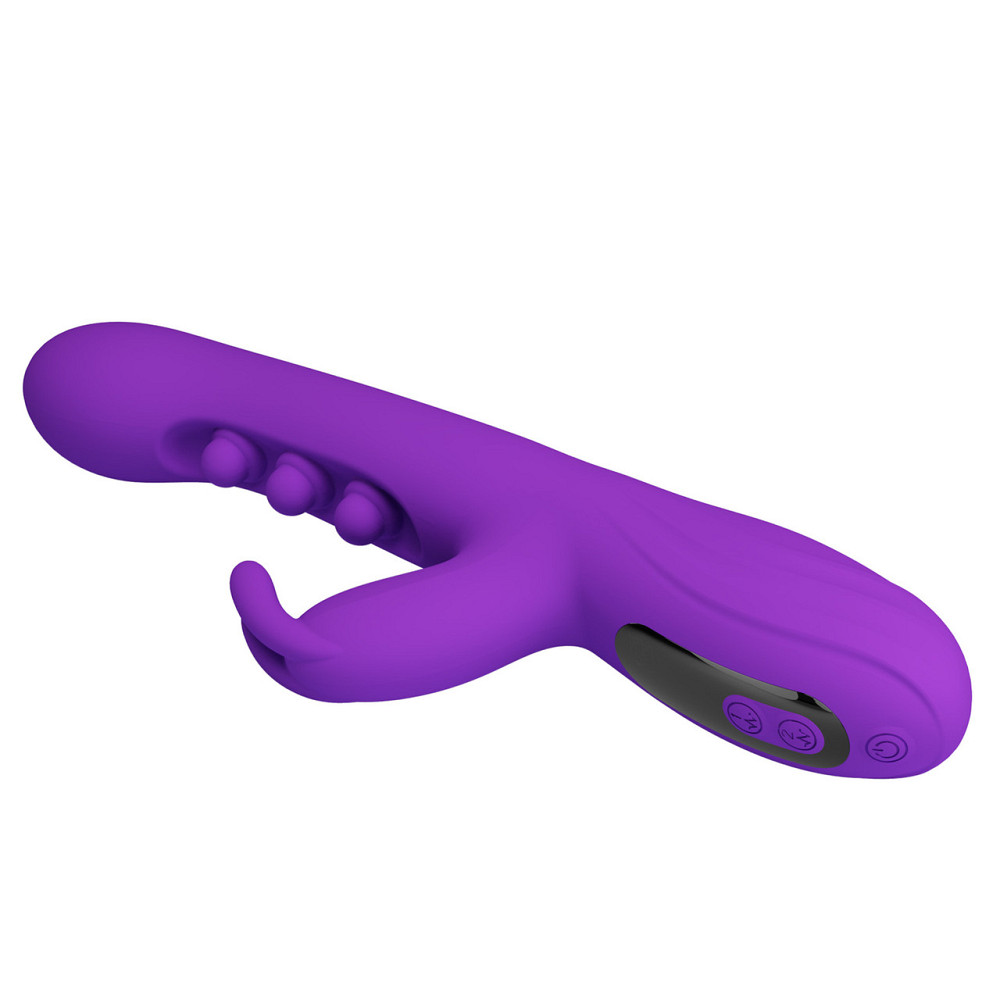 Вібратор-кролик PRETTY LOVE Sabien Purple, силікон, фіолетовий, пульсуюча та вібраційна стимуляція Sex Aura Київ - фото 7