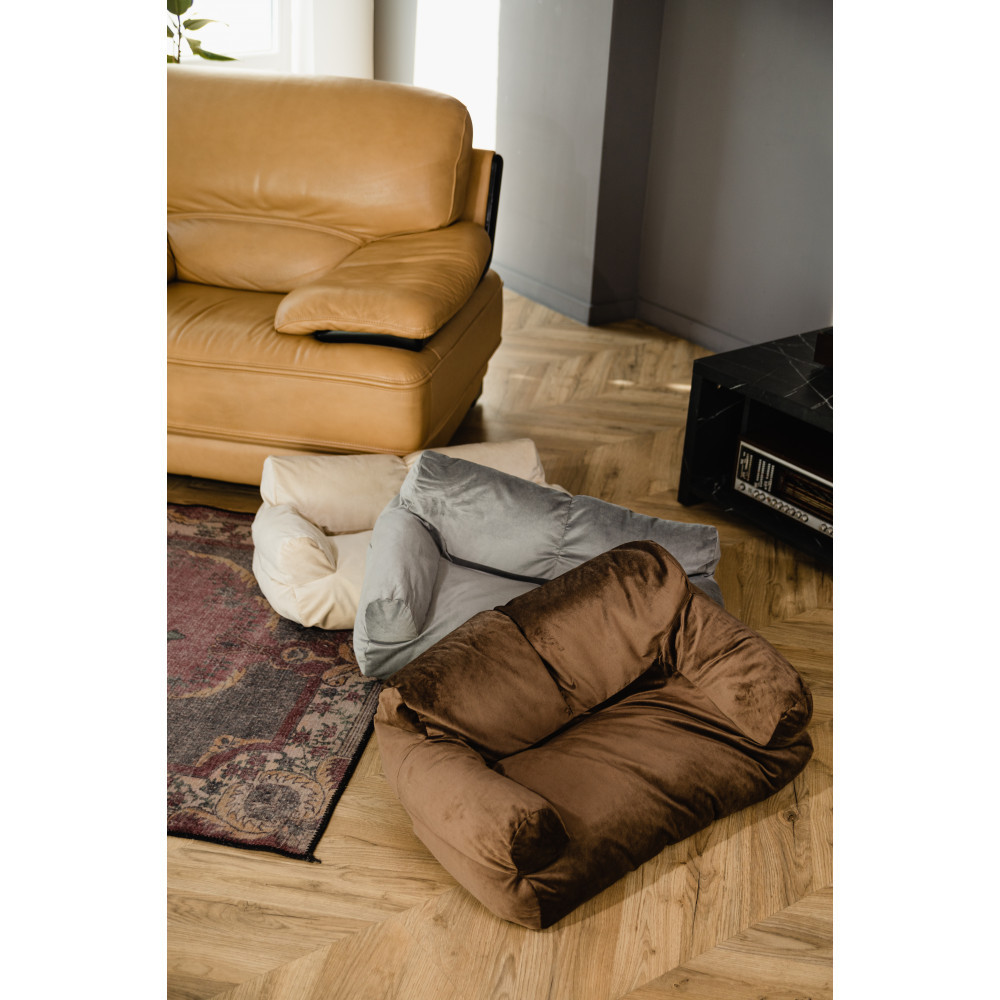 Велюровый диванчик для собак и котов Incor коричневый 10073 L (100х60х30) Киев - изображение 7