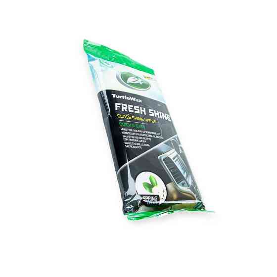 Серветки очищення салону глянсові Turtle Wax Fresh Shine Gloss Wipes Весняна свіжість для Мукачево