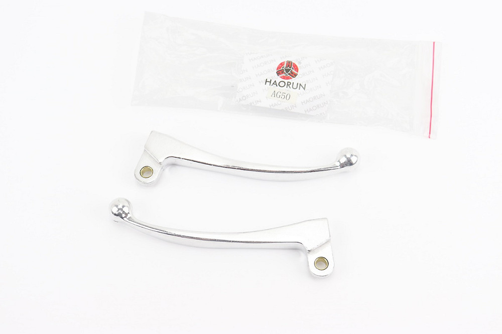 Важелі керма лівий, правий к-кт 2шт (під диск. / барабан. гальмо) Suzuki AD50 "хром" Київ - фото 1