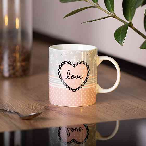 Чашка порцелянова з малюнком 400 (мл) для кави та чаю RX-N240143PK Коломия