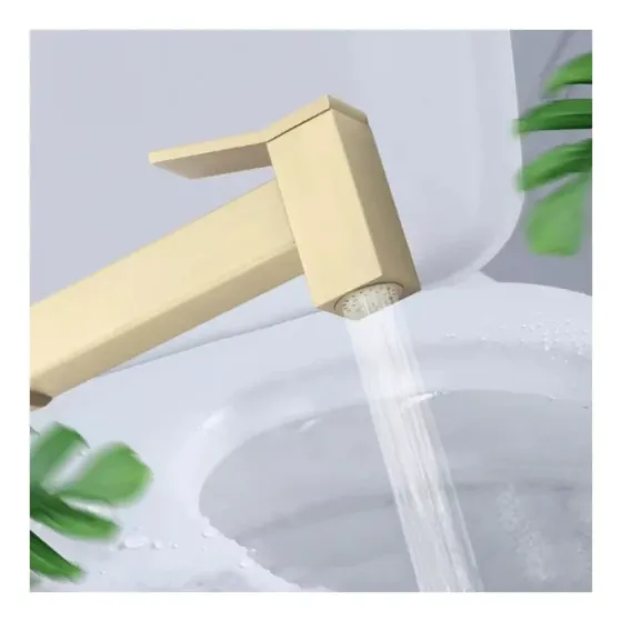 Смеситель для гигиенического душа скрытый Haiba KUBUS 002 (INNER) BRUSHED GOLD матовое золото (HB9625) Черновцы