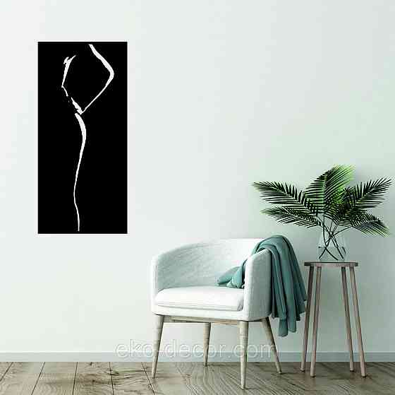 Декоративное настенное Панно «Женский Образ», Декор на стену 90*41 чс, Черный Киев