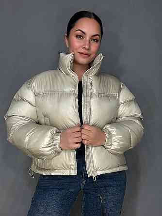 Куртка жіноча Lady Yep 10015 коротка глянцева пуффер перламутровий беж, перламутровий беж, 44 Київ