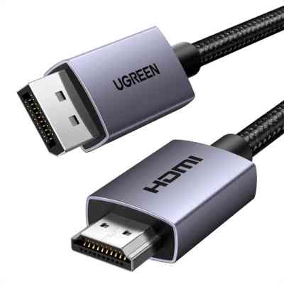Кабель мультимедійний DisplayPort M to HDMI M 3.0m V2.0 4K30Hz DP125 black Ugreen (35843) Вінниця