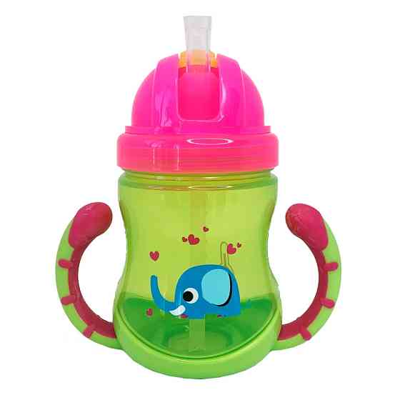 Поїльник дитячий з трубочкою Неон MGZ-0300(Lime) 270 мл Вінниця