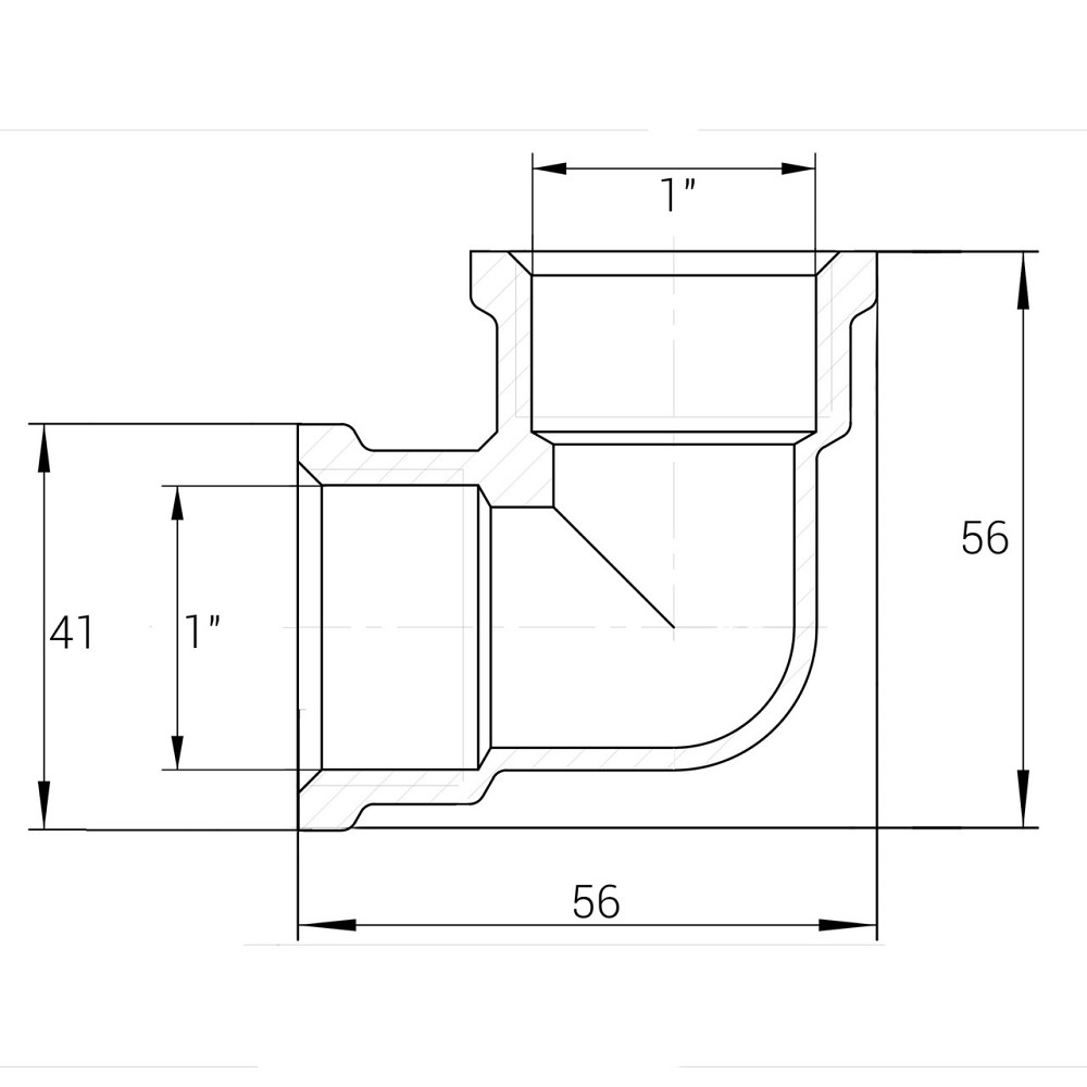 Кутник 1″ВВ нікельований NL551S OPTIMUM (000030773) Київ - фото 2
