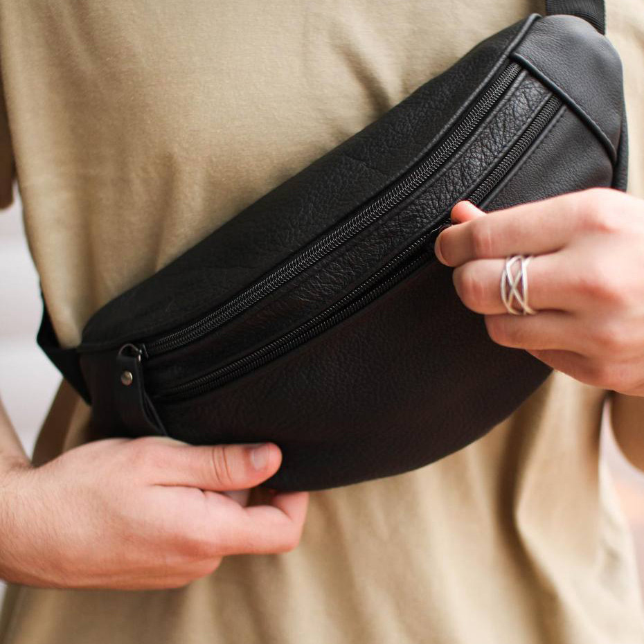 Чоловіча бананка для щоденного носіння, Поясна сумка на дві кишені, Функціональна бананка GT-61 Львів - фото 6