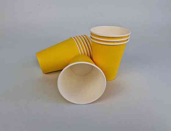 Склянки для напоїв гарячих і холодних 400 мл "ЖЕЛТО/БІЛИЙ" (50 шт.) Харків