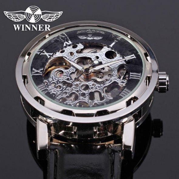 Жіночий механічний годинник Winner Black II Вінниця - фото 3