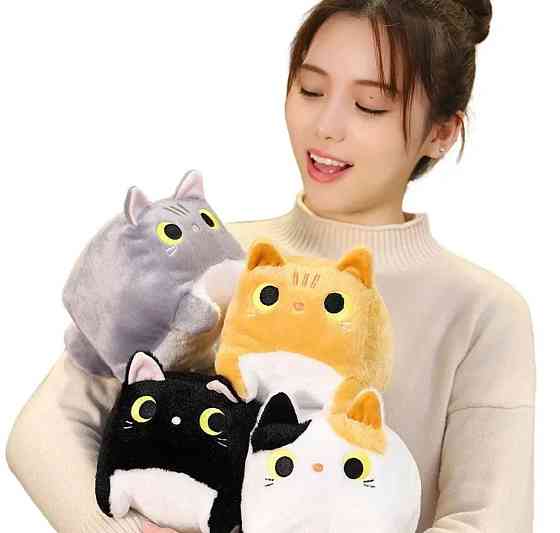 ПЛЮШЕВАЯ ПОДУШКА 20см ТАЛИСМИН КВАДРАТНЫЙ КУДЛ КОТ КОТЕНКА 20 СМ чорний Київ