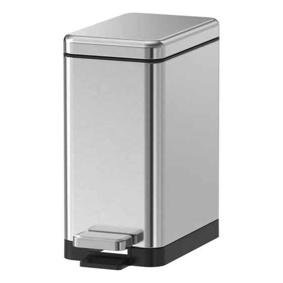 Мусорное ведро с плавным закрыванием Koer TC-010210-02 10 л цвет нерж. сталь брошированная антипалец (KR5597 Черновцы