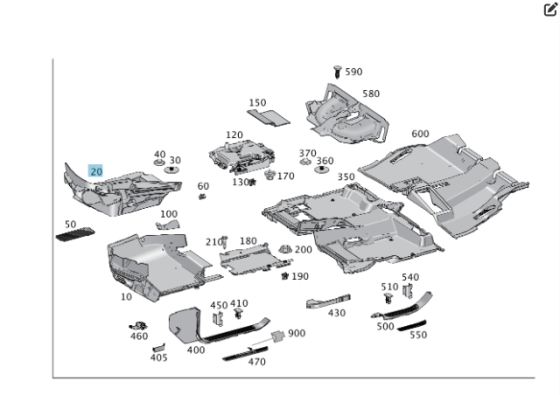 Mercedes-Benz  A1666800240 9H42 Килим переднього пасажира чорний ML/GLE W166 GLE Coupe C292 GL/GLS X166 Одесса