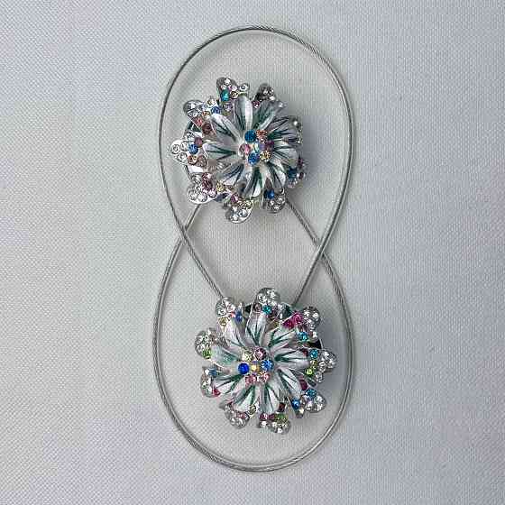 Магніти для штор та гардин "Flowers" набір 2 шт Різнокольоровий (81-218) Київ