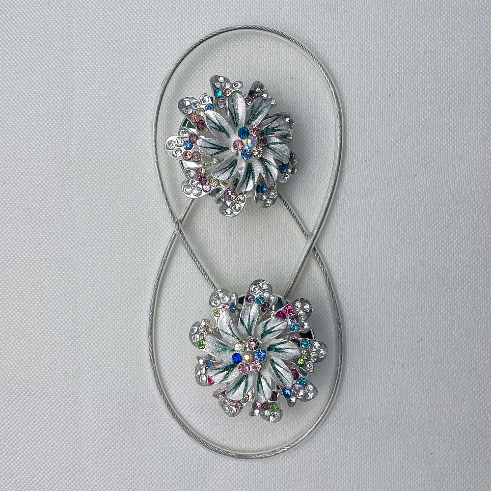 Магніти для штор та гардин "Flowers" набір 2 шт Різнокольоровий (81-218) Київ - фото 6