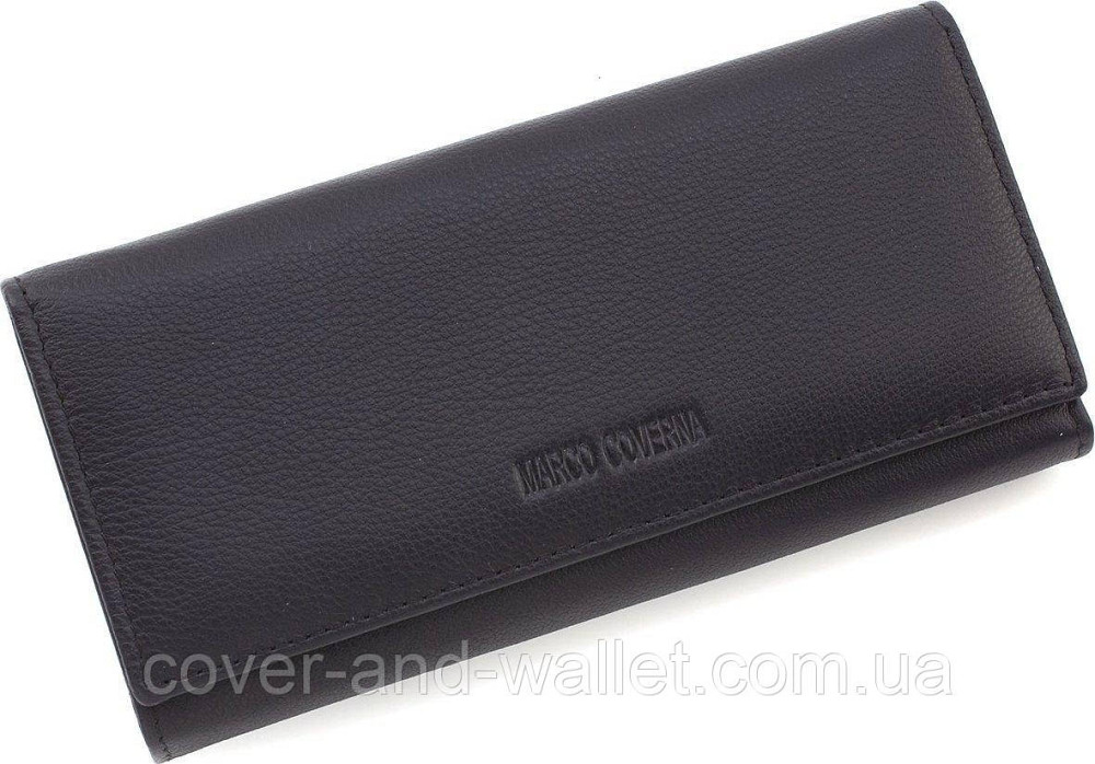 Женский кожаный кошелёк с визитницей из натуральной кожи на магнитной застежке Marco Coverna Киев - изображение 2