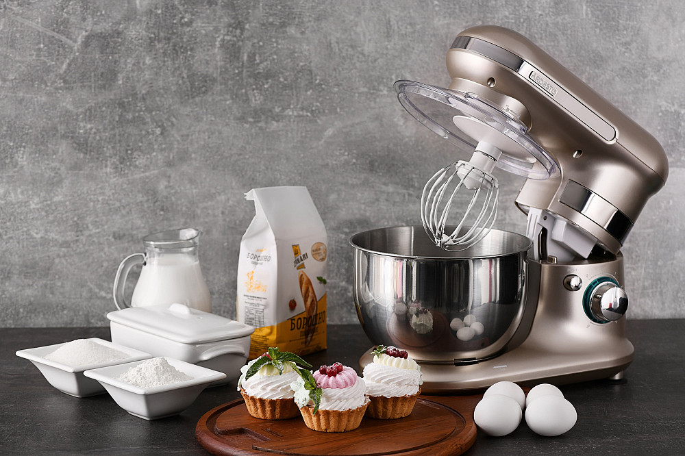 Міксер ARDESTO планетарний 800Вт, насадки-3, чаша-нерж., метал, 4л, Pulse-режим, жовтий Киев - изображение 4