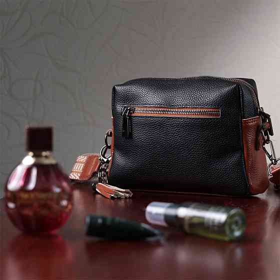 Сумка для женщин на каждый день из натуральной кожи Vintage 22588 Черный Киев