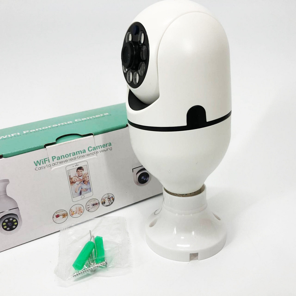 Камеры для улицы и дома CAM L1 E27 WIFI IP, Камера наблюдения с записью на HC-293 карту памяти Киев - изображение 3