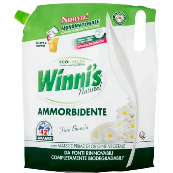 Гипоаллергенный ополаскиватель для стирки Winni's Ammorbidente Белые цветы, 1470мл 42 стирки Львов
