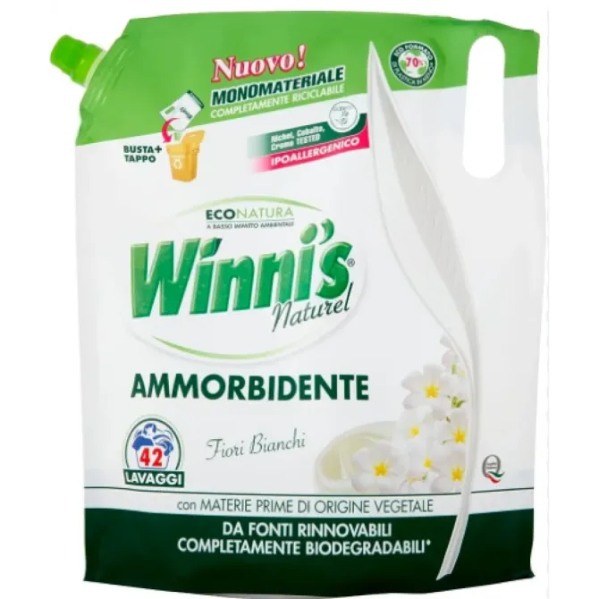 Гипоаллергенный ополаскиватель для стирки Winni's Ammorbidente Белые цветы, 1470мл 42 стирки Львов - изображение 1