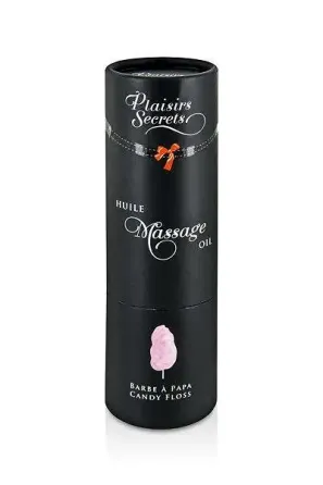 Масажна олія Plaisirs secrets Candy Floss (59 мл) з афродизіаками, їстівна, подарункове паковання Львів