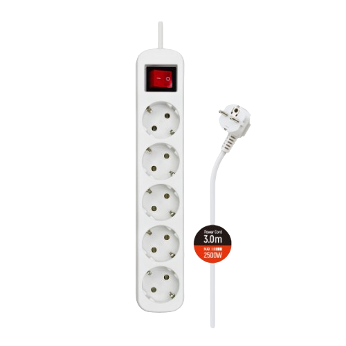 Фільтр мережевий 5 розеток 3м білий CW-PSEA53W ColorWay Житомир - фото 4