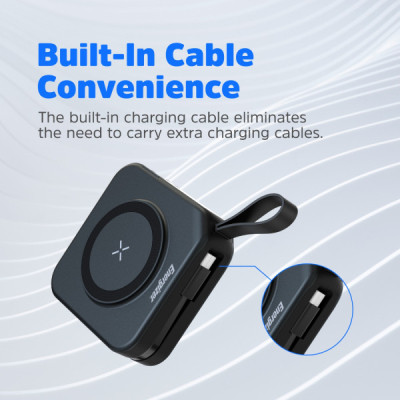 Батарея универсальная Energizer Magnetic Wireless 10000mAh 20W PD, AC зарядка, QI/15W, built-in USB-C (QM10001AC) Винница - изображение 7