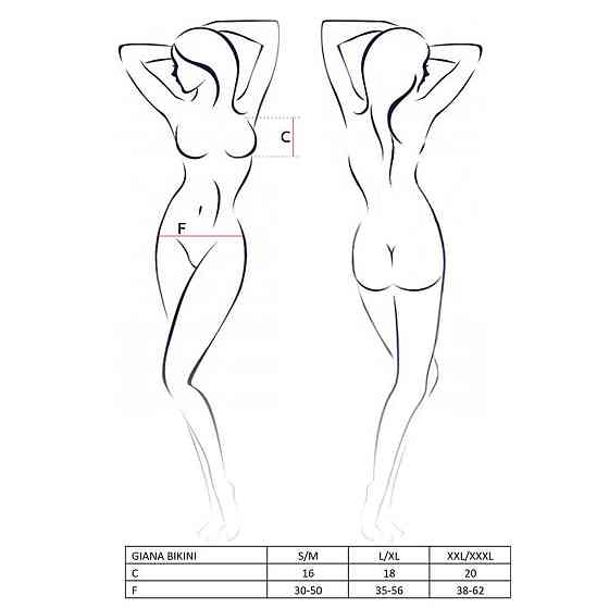 Комплект белья Passion GIANA BIKINI XXL/XXXL, white, полупрозрачные лиф и трусики с бантиками Sex Aura Киев