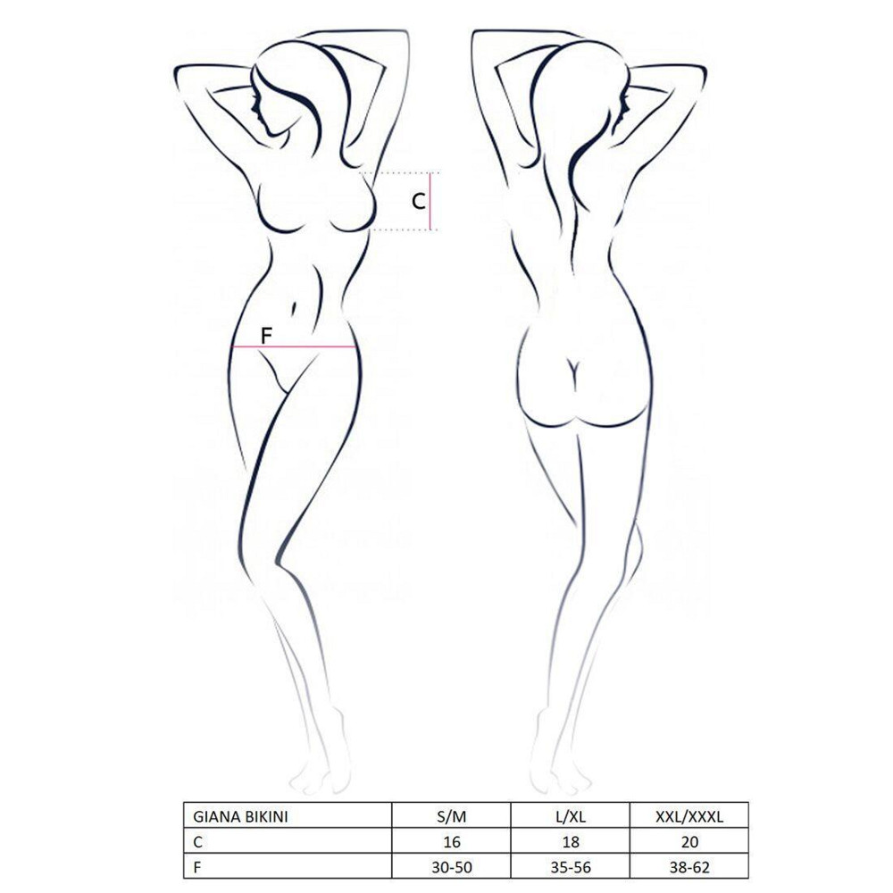 Комплект белья Passion GIANA BIKINI XXL/XXXL, white, полупрозрачные лиф и трусики с бантиками Sex Aura Киев - изображение 3
