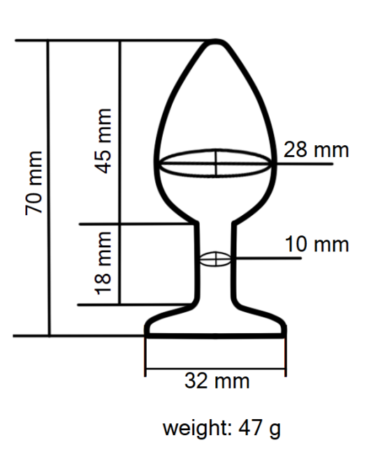 Анальна пробка з кристалом EGZO - Silver Round Plug Rose size S Sex Aura Київ - фото 4