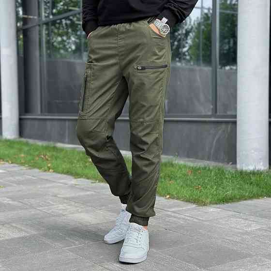 Штани карго чоловічі весняні з кишенями хакі Pobedov Papin Brodyaga Київ