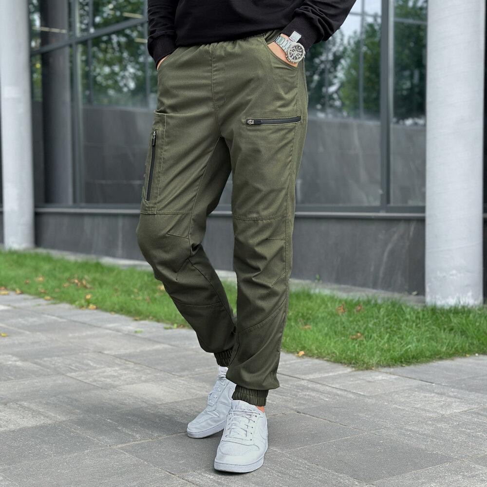 Штани карго чоловічі весняні з кишенями хакі Pobedov Papin Brodyaga Київ - фото 5