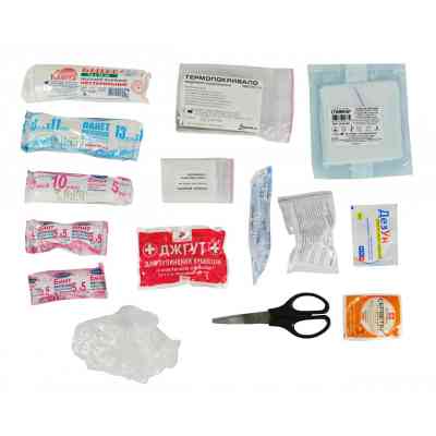 Автомобільна аптечка Poputchik згідно ТУ футляр м&apos;який червоний 19х8х14 (02-006-М) Вінниця