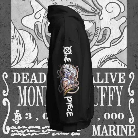 Худи мужское с принтом Ван Піс Луффі Гір 5 Размер 44 Anime1223 Днепр