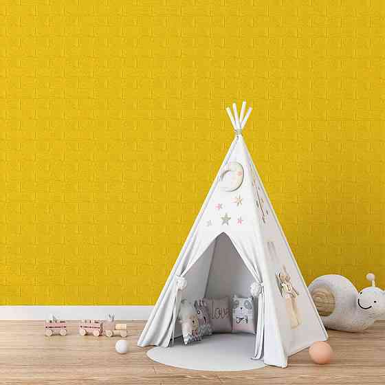 3D панель самоклеющаяся 700x770x7мм кирпич Желтый (010-7) SW-00000049 Днепр