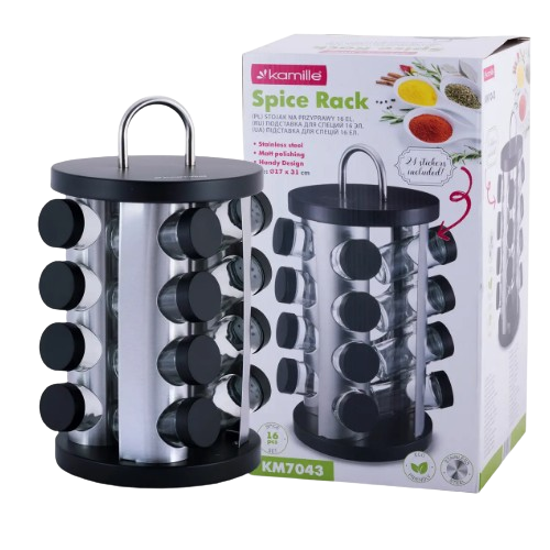 Набір для спецій 16шт на круглій підставці KAMILLE 7043 Житомир