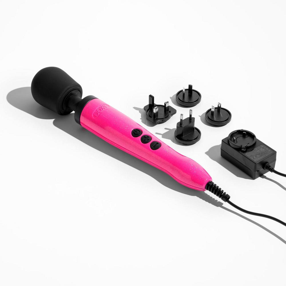 Вібромасажер DOXY Die Cast Massager Hot Pink, дуже потужний, живлення 220В, металевий корпус Sex Aura Київ - фото 4