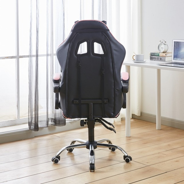 Крісло геймерське комп'ютерне ігрове Bonro BN-810 екошкіра для комп'ютера Рожевий Київ - фото 3