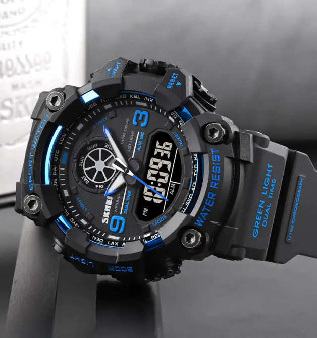 Мужские армейские наручные часы Skmei 1818 Синий Киев - изображение 6