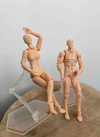 Рухливі фігурки RESTEQ, манекен людини. Статуетки для художника з підставкою 13см, шарнірні фігурки Київ