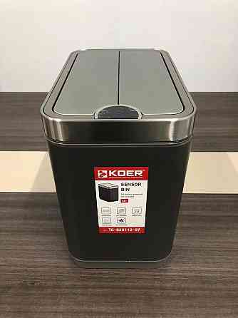 Мусорное ведро сенсорное Koer TC-020112-07 12 л цвет графит нерж. сталь антипалец (KR5583) Черновцы
