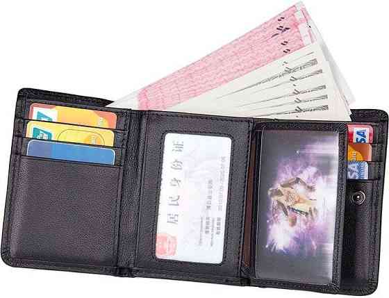 Кошелек кожаный Черный (Vintage) Киев