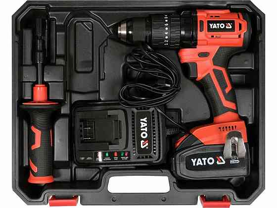 Шуруповерт-дриль безщітков. акумул. Li-Ion YATO: U= 18 В, 3АГод, крутн.мом.- 75 Нм, патр Ø=1.5-13 мм Одесса
