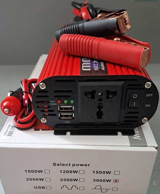Перетворювач 3000W Інвертор 12V на 220 V Київ - фото 2