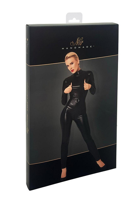 Комбінезон Noir Handmade F319 Caged, L, під латекс, довгий рукав, з доступом, кільце на поясі Sex Aura Київ - фото 7